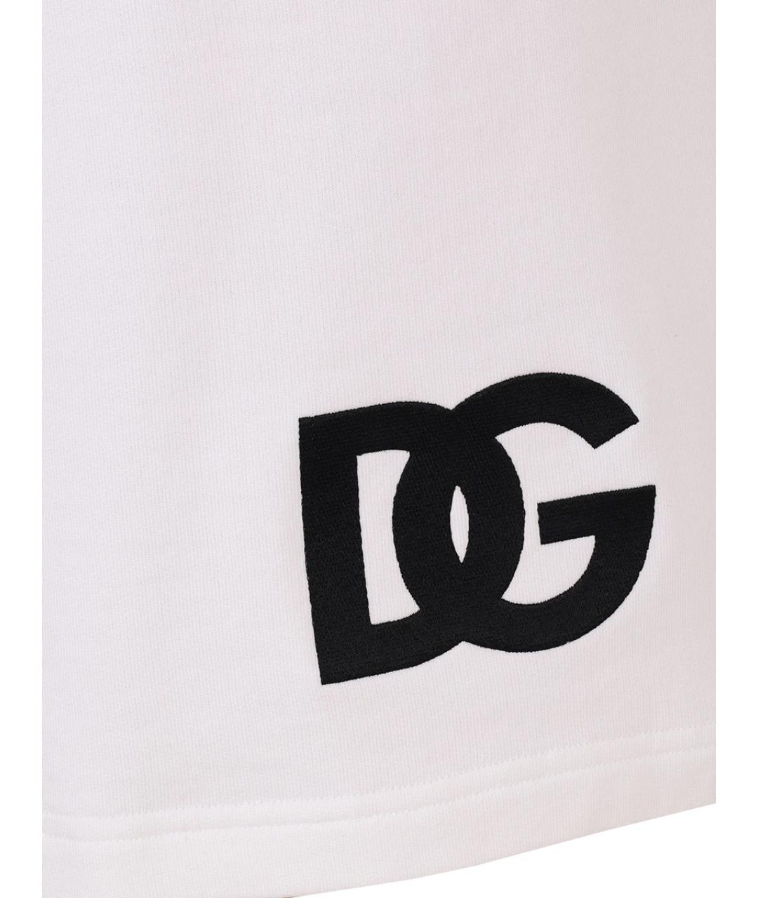 DOLCE&GABBANA Белые хлопковые шорты, фото 3