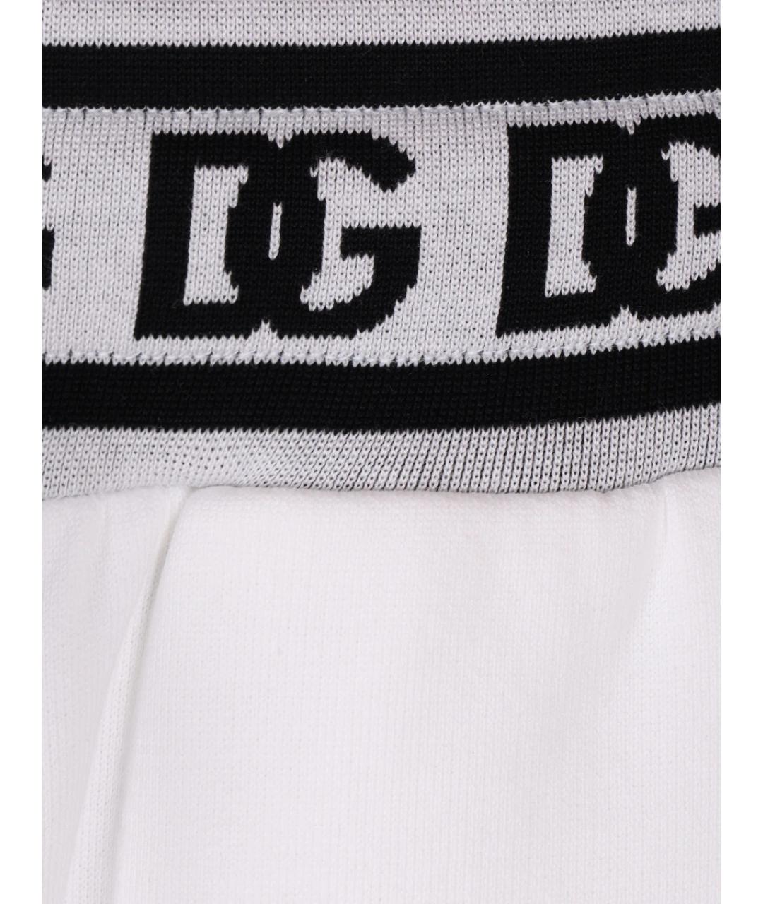 DOLCE&GABBANA Белые хлопковые шорты, фото 4