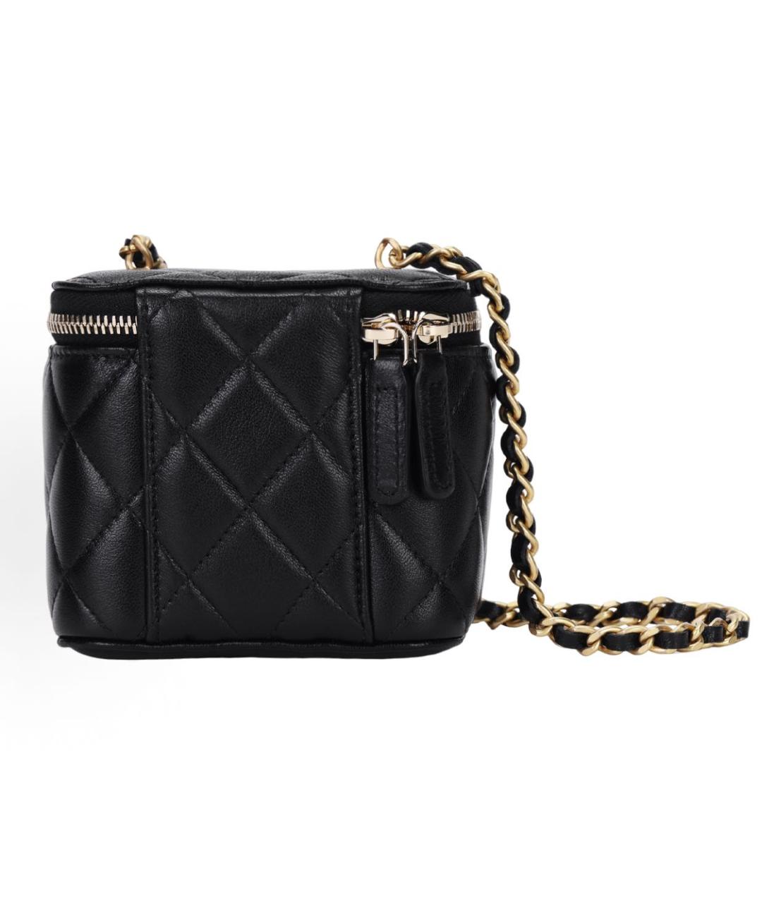 CHANEL Черная кожаная сумка через плечо, фото 3
