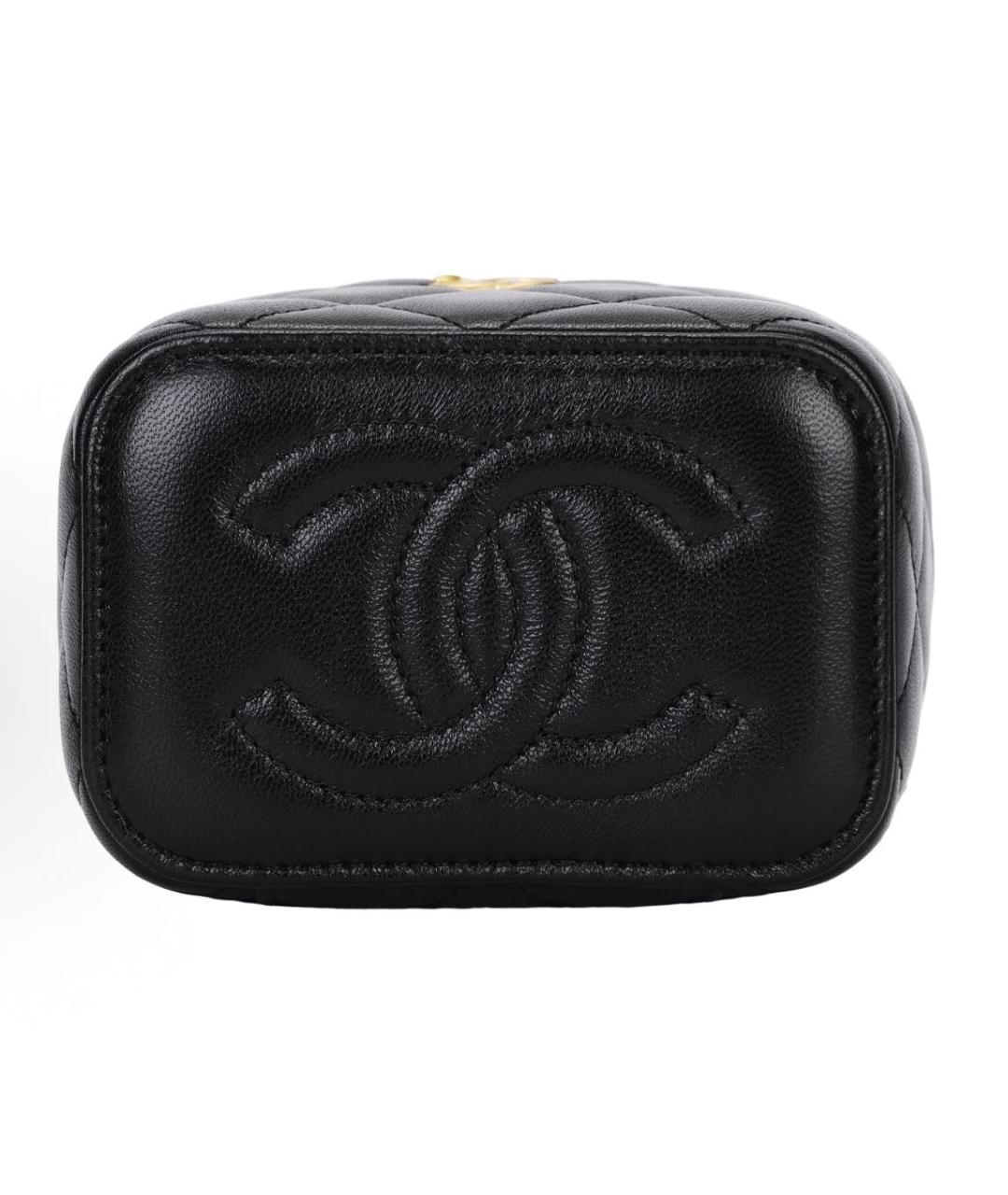 CHANEL Черная кожаная сумка через плечо, фото 4