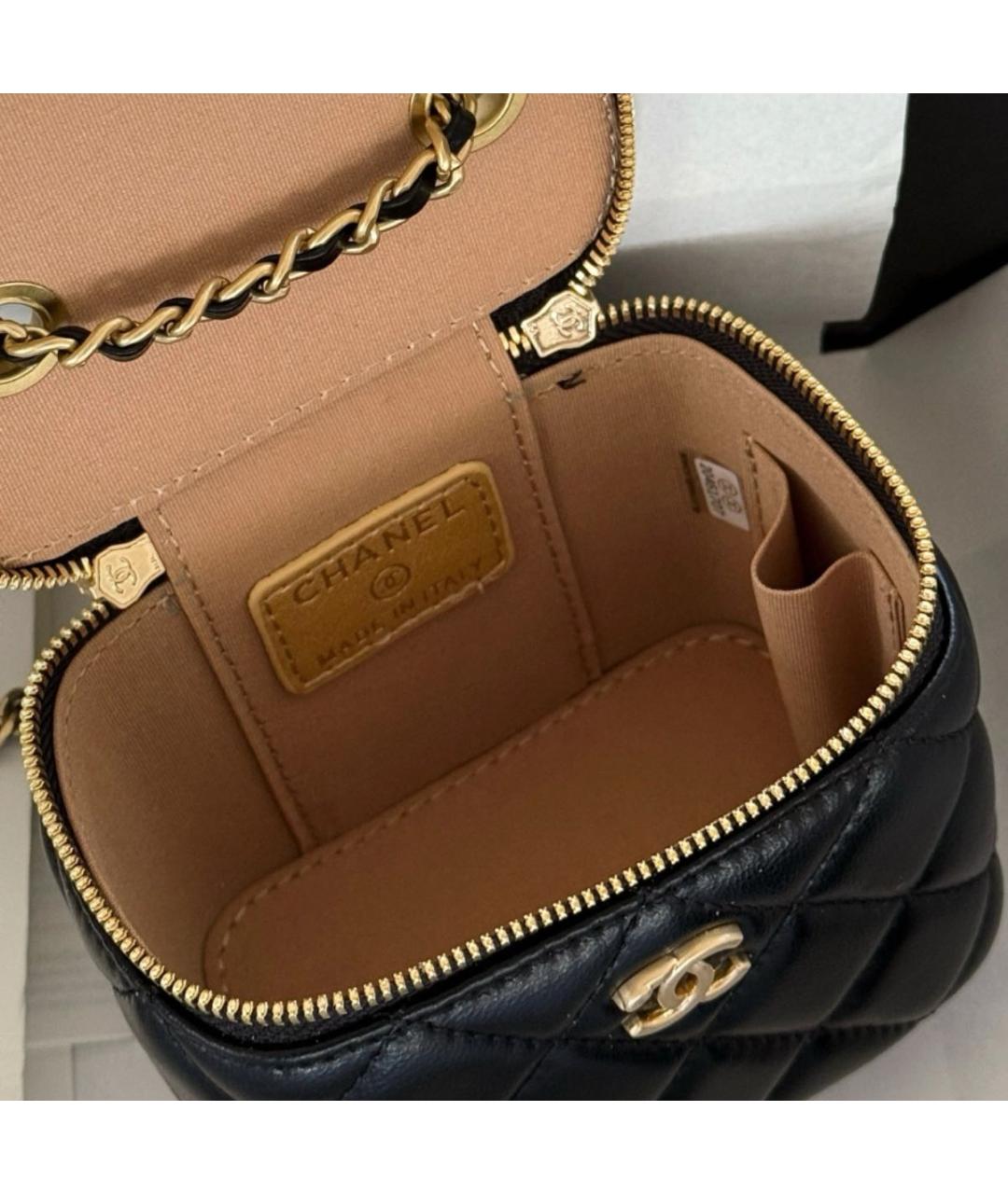 CHANEL Черная кожаная сумка через плечо, фото 7