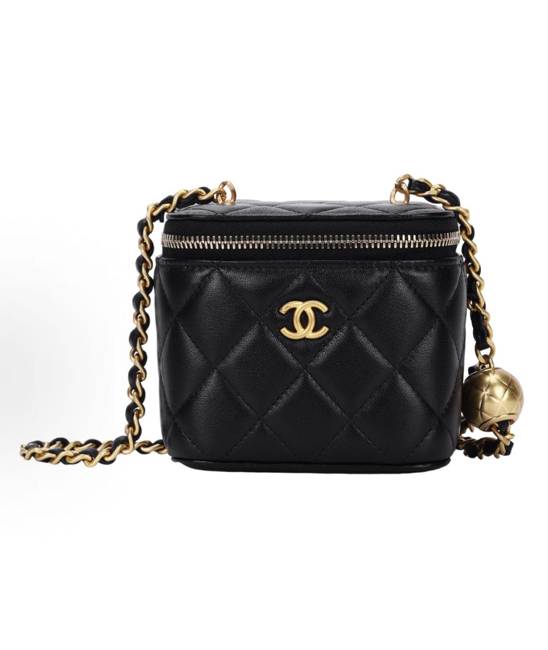 CHANEL Черная кожаная сумка через плечо, фото 8