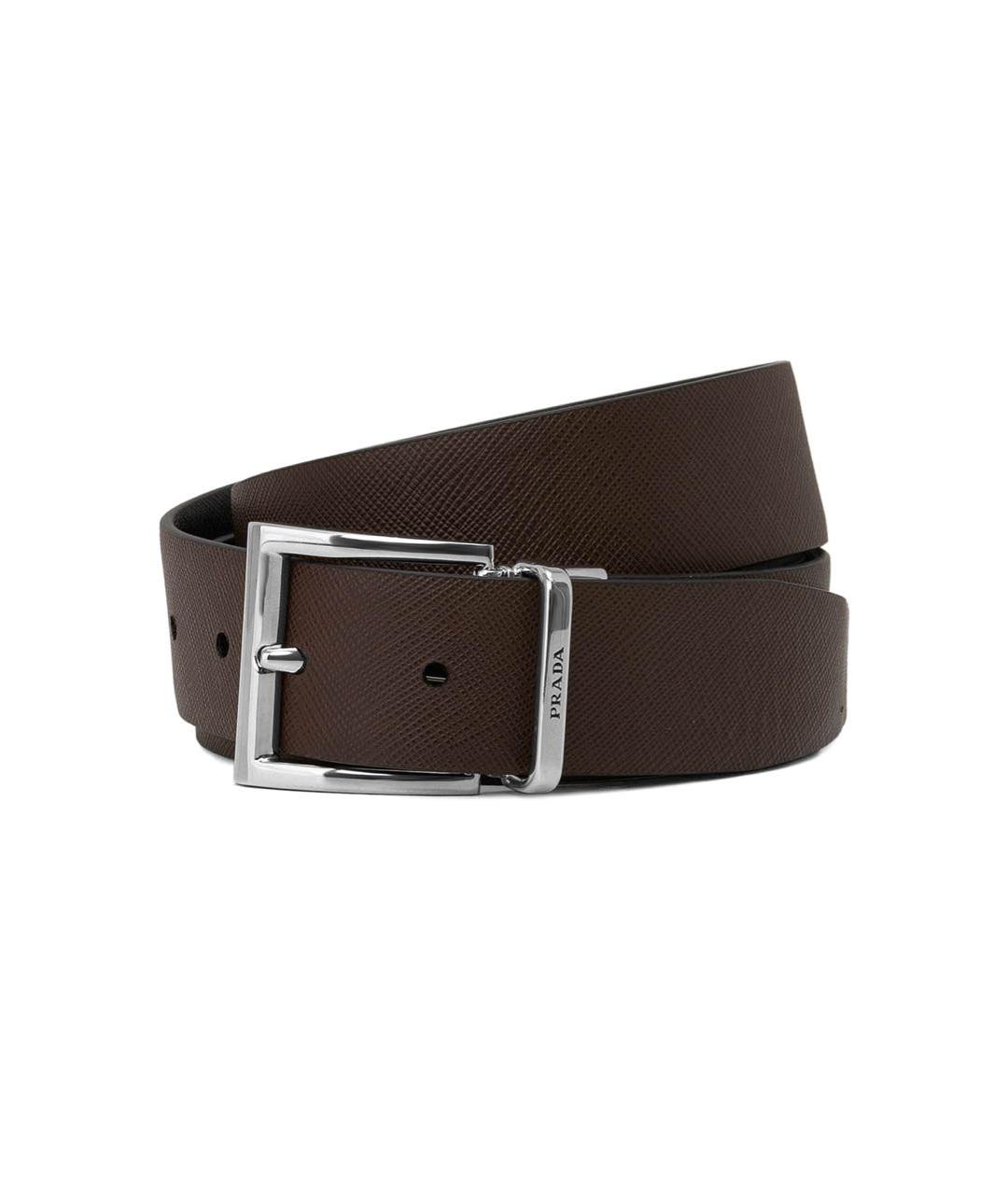 PRADA Черный кожаный ремень, фото 3