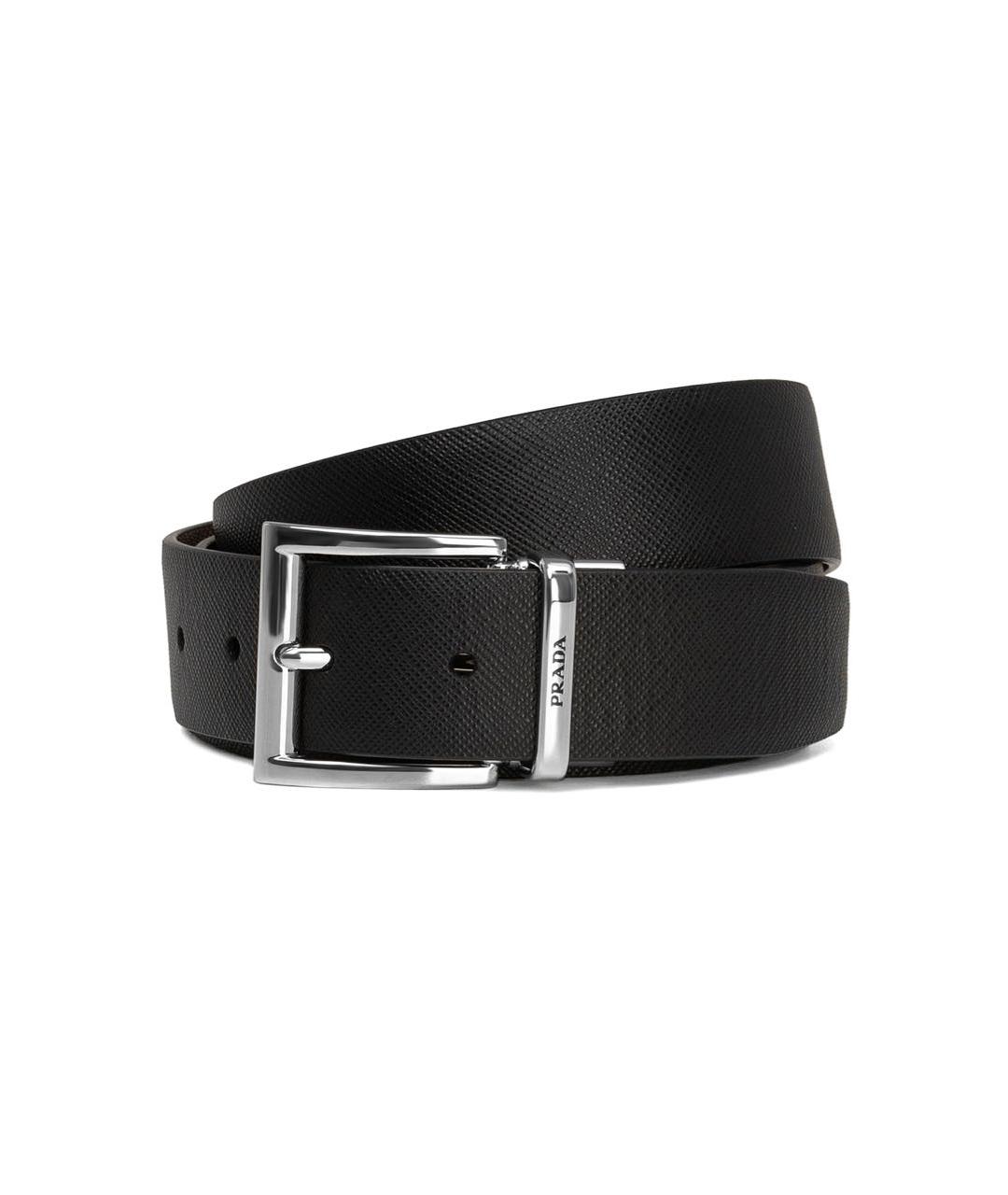 PRADA Черный кожаный ремень, фото 8