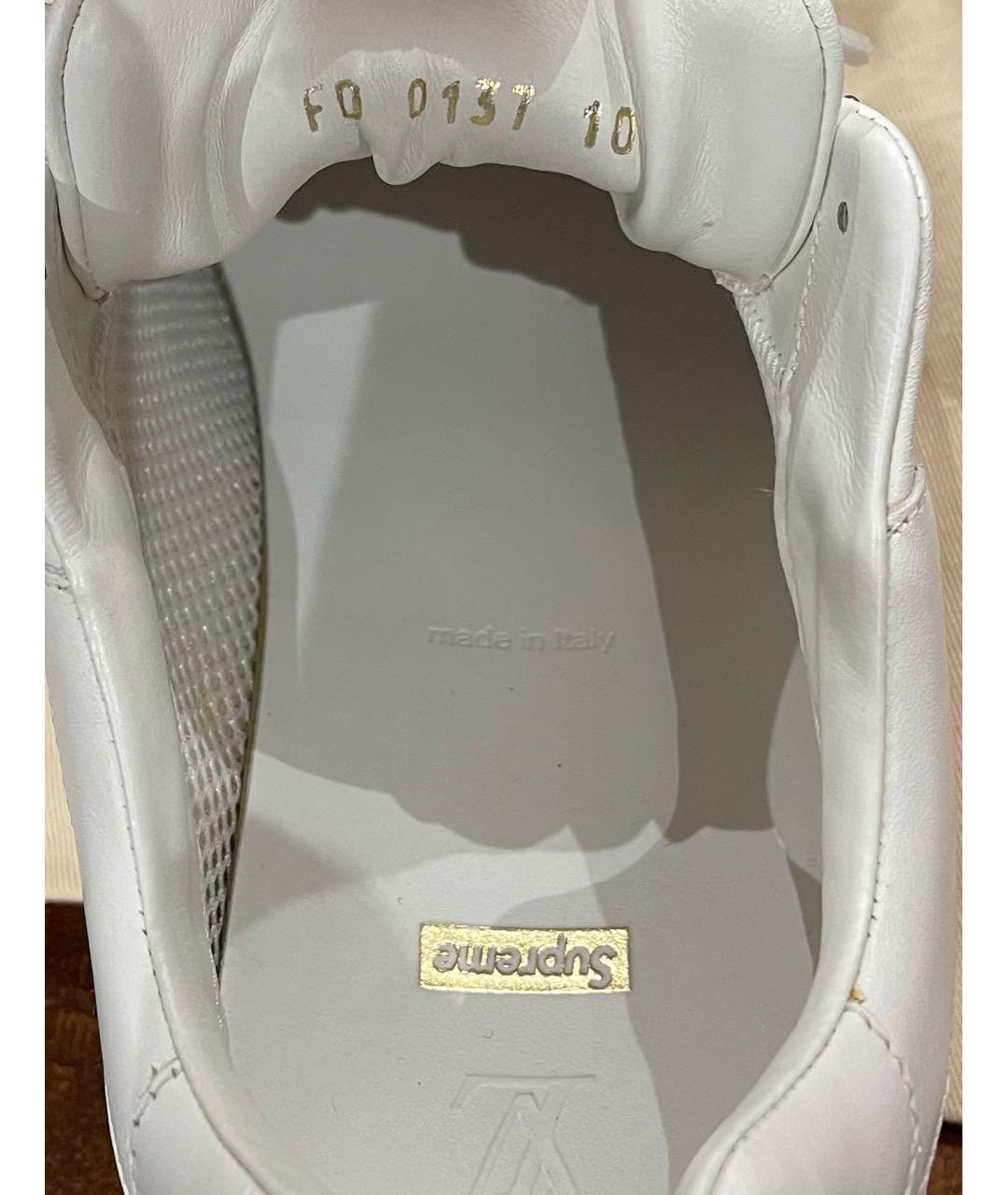 LOUIS VUITTON Белые кожаные низкие кроссовки / кеды, фото 7