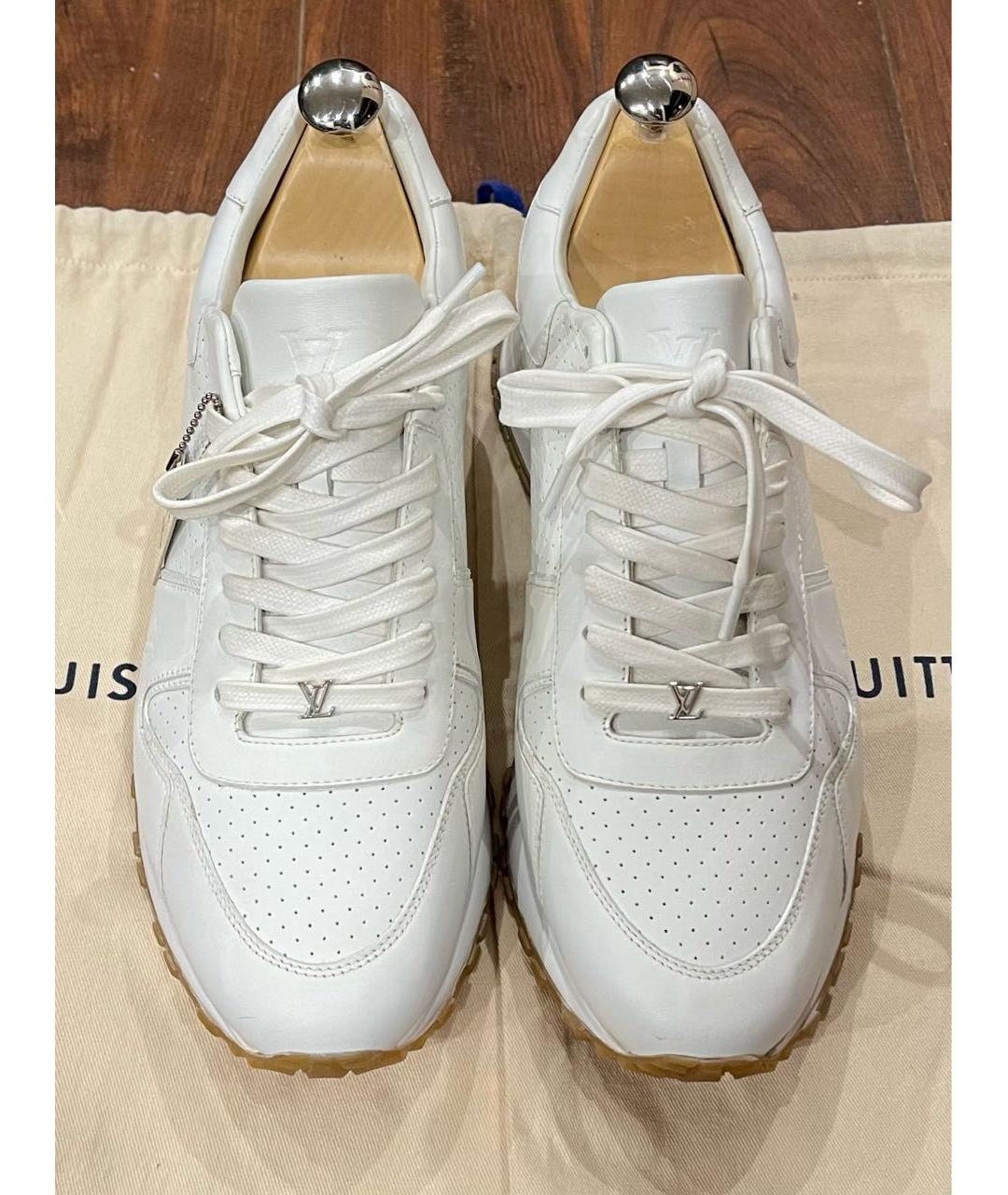 LOUIS VUITTON Белые кожаные низкие кроссовки / кеды, фото 2