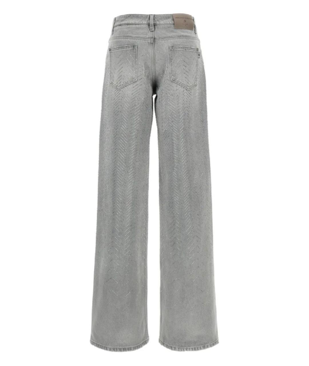 ERMANNO SCERVINO Серые хлопковые джинсы клеш, фото 2