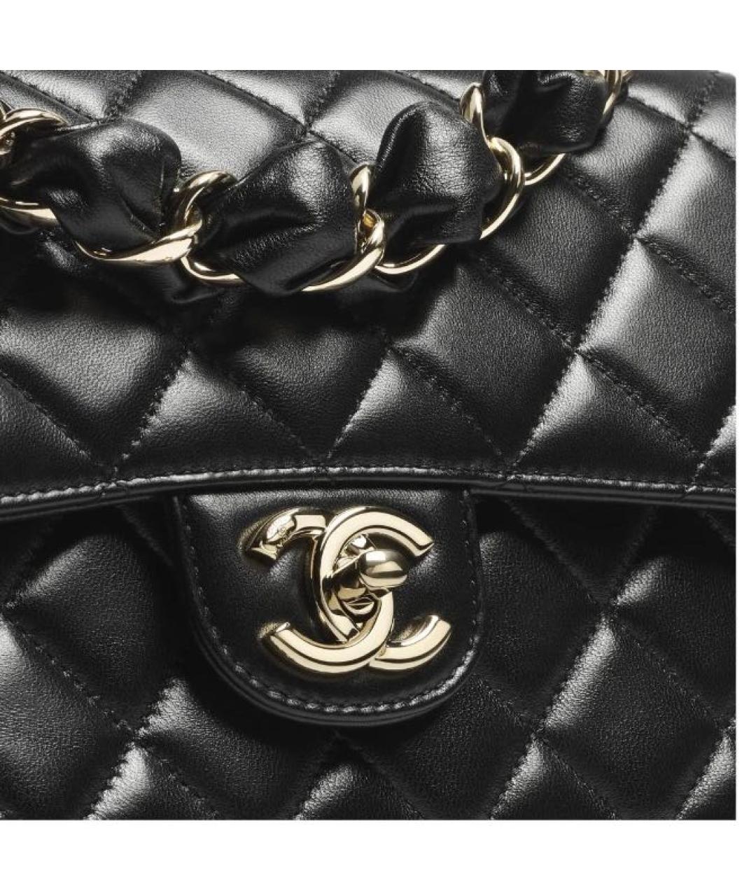 CHANEL Черная кожаная сумка через плечо, фото 4