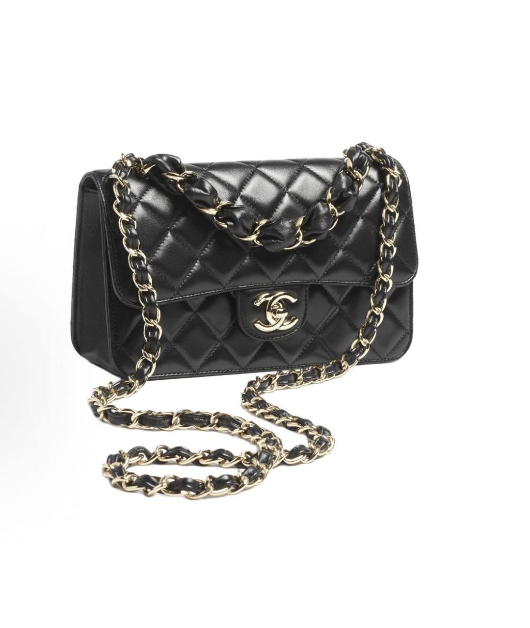 CHANEL Черная кожаная сумка через плечо, фото 2