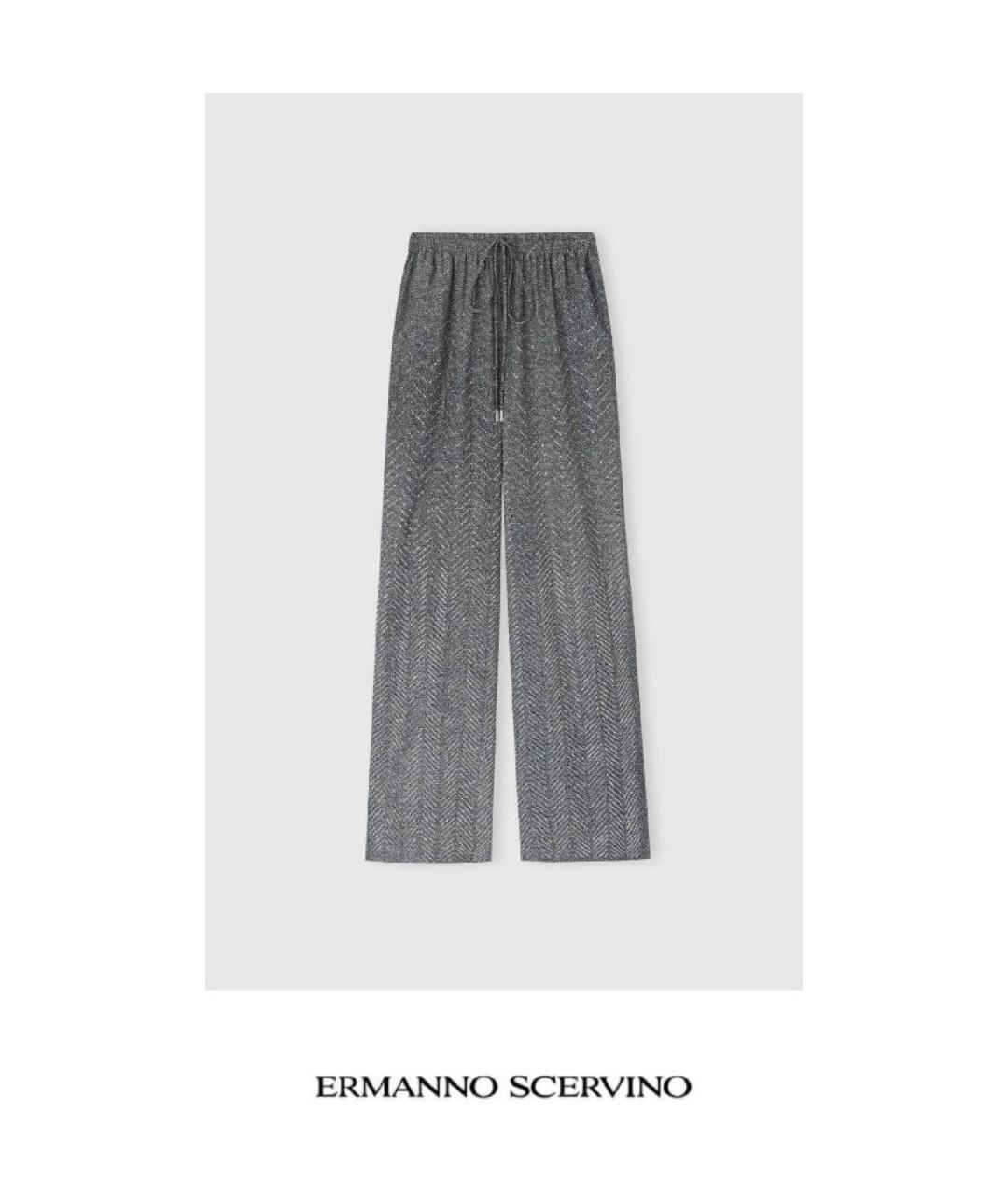 ERMANNO SCERVINO Серые брюки широкие, фото 5