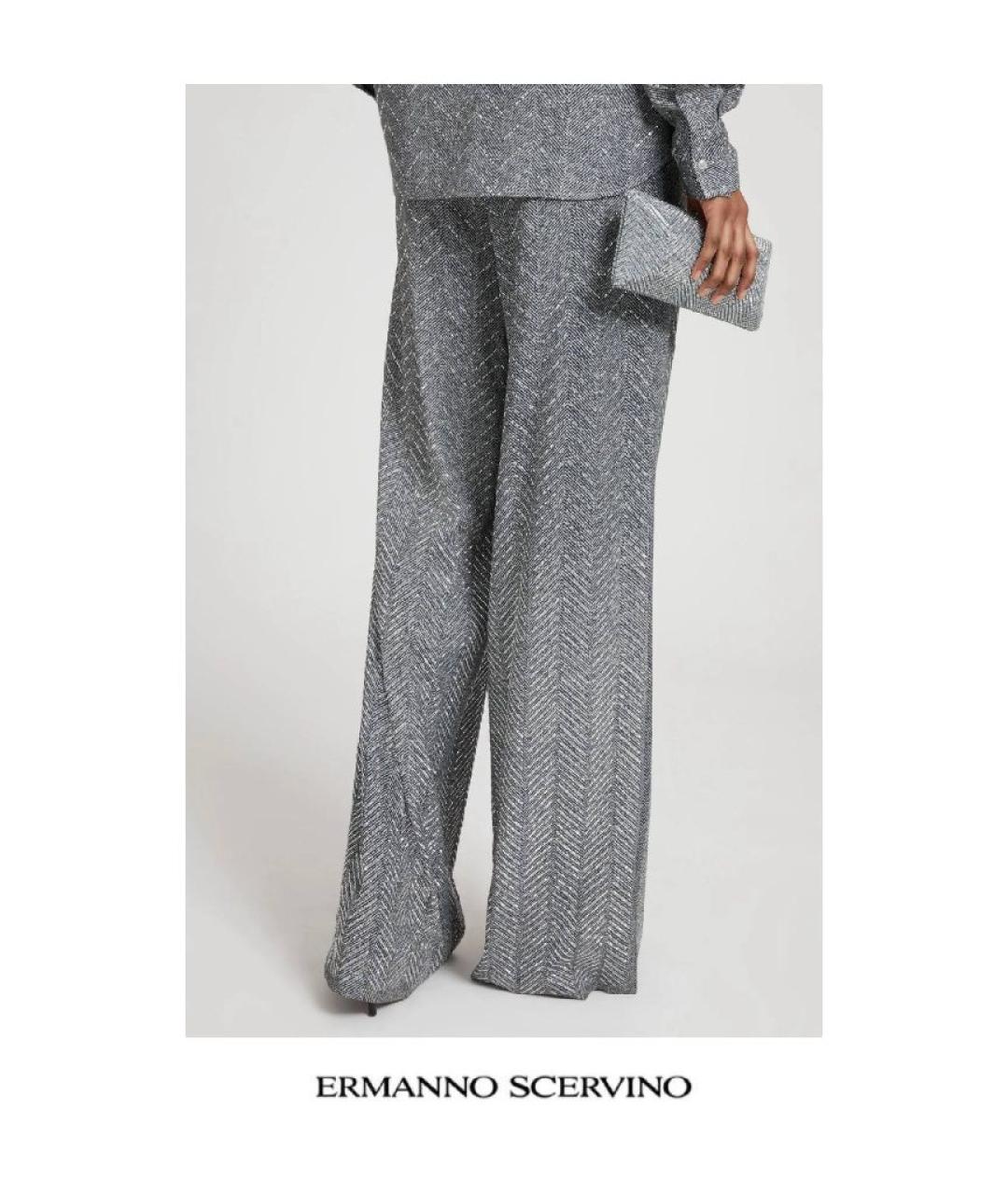 ERMANNO SCERVINO Серые брюки широкие, фото 3