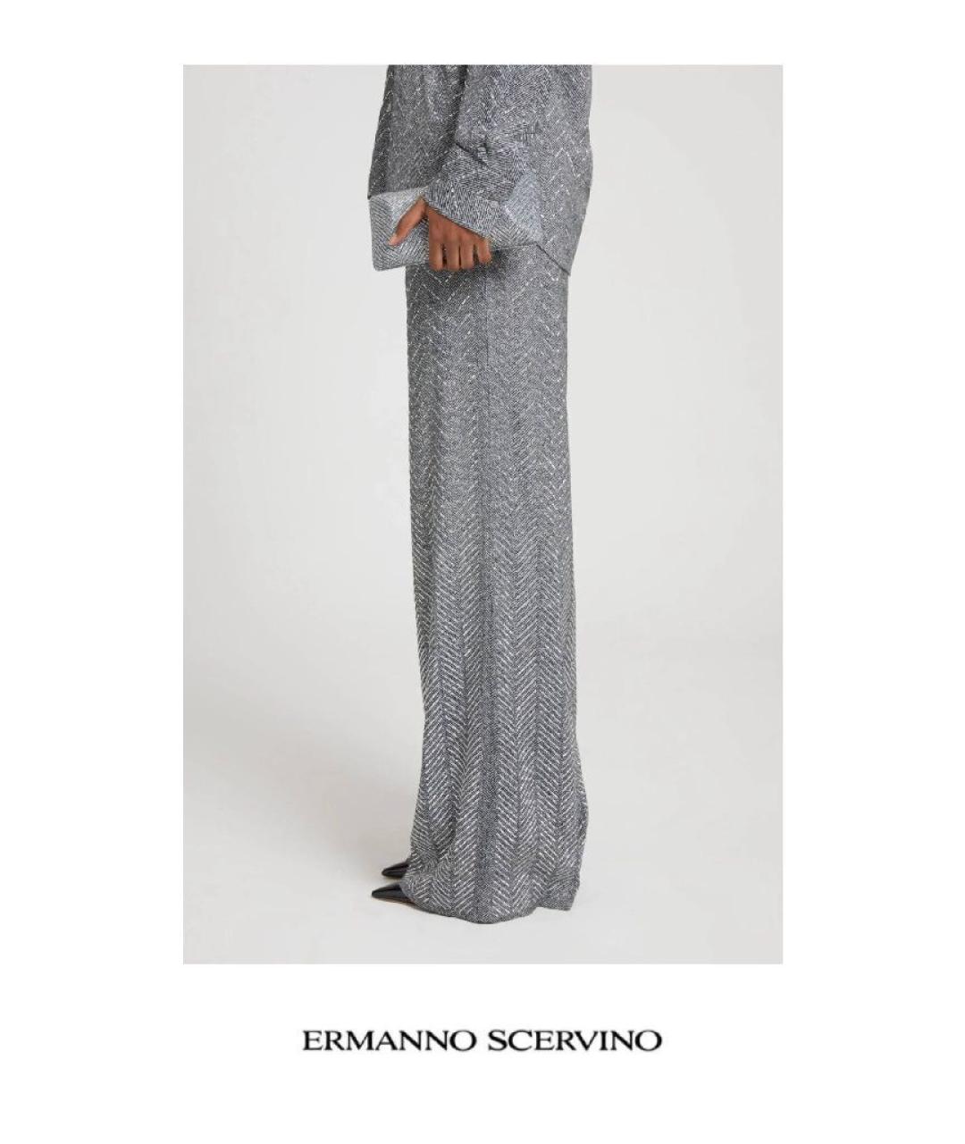ERMANNO SCERVINO Серые брюки широкие, фото 4