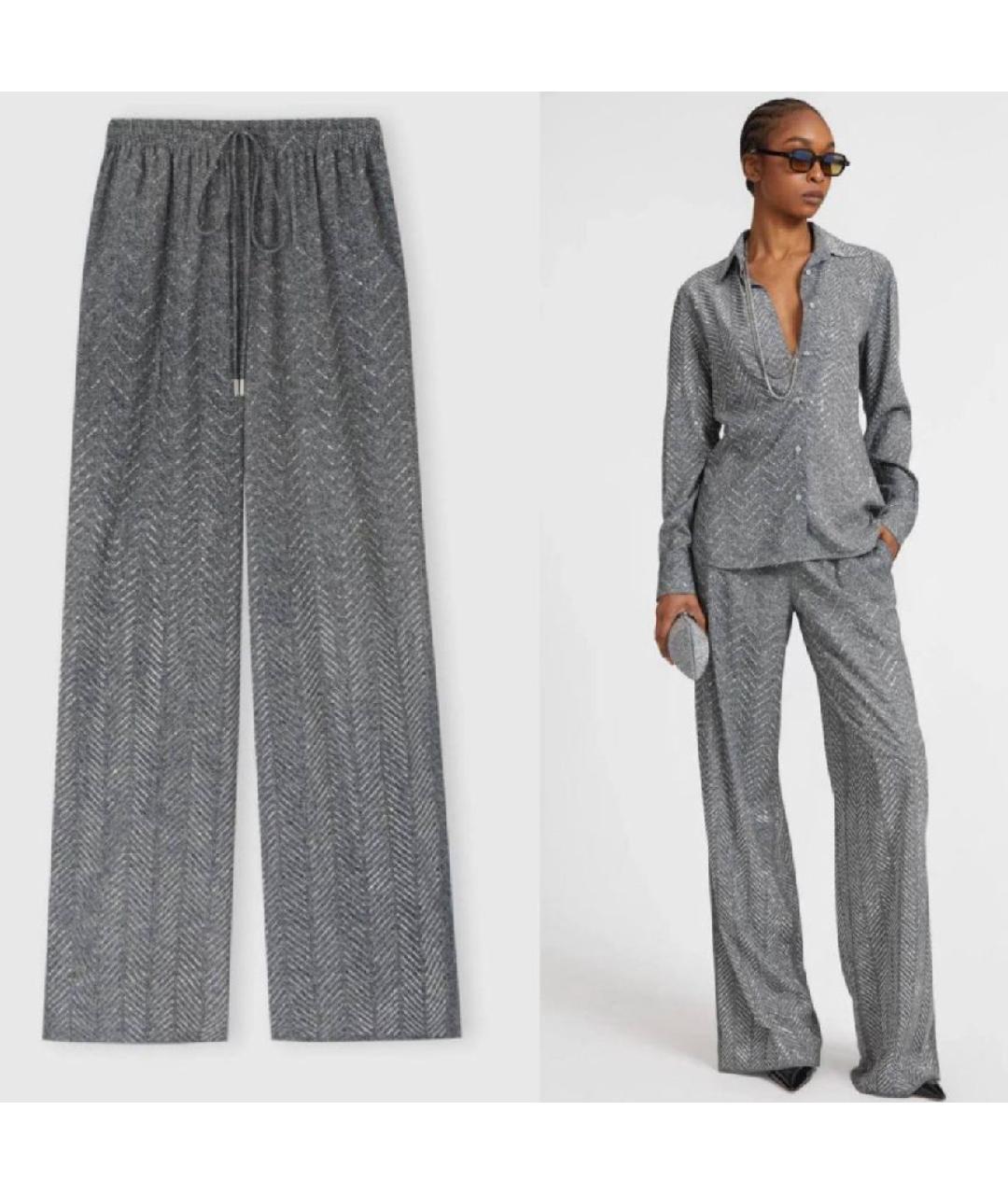 ERMANNO SCERVINO Серые брюки широкие, фото 7