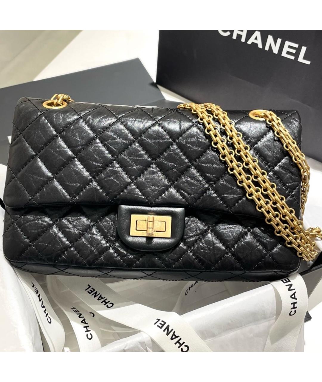 CHANEL Черная кожаная сумка через плечо, фото 7