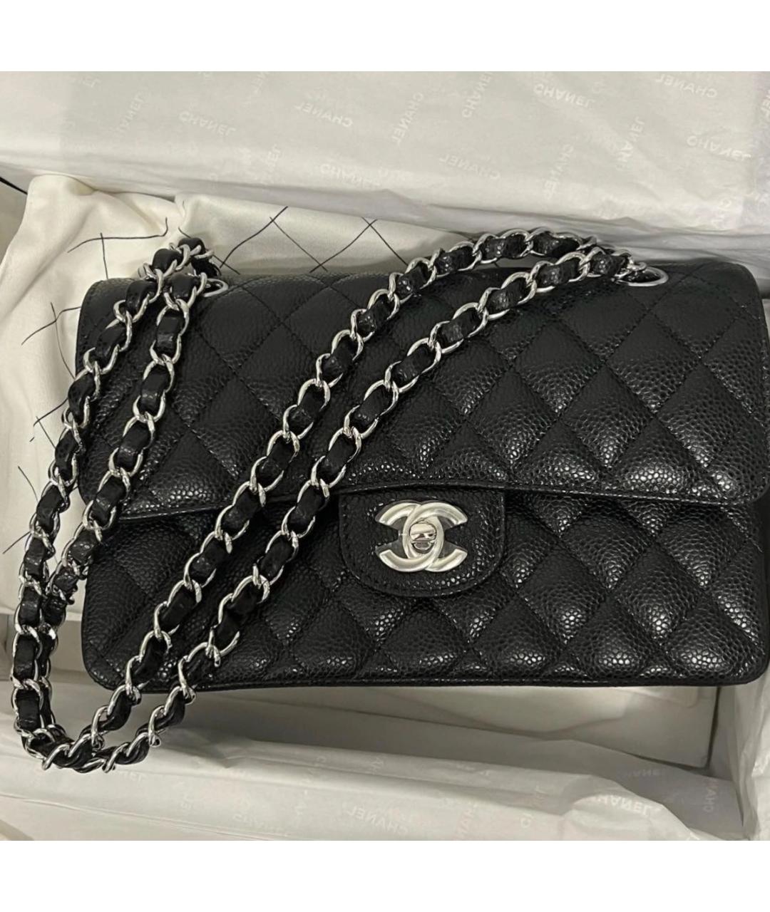 CHANEL Черная кожаная сумка через плечо, фото 4