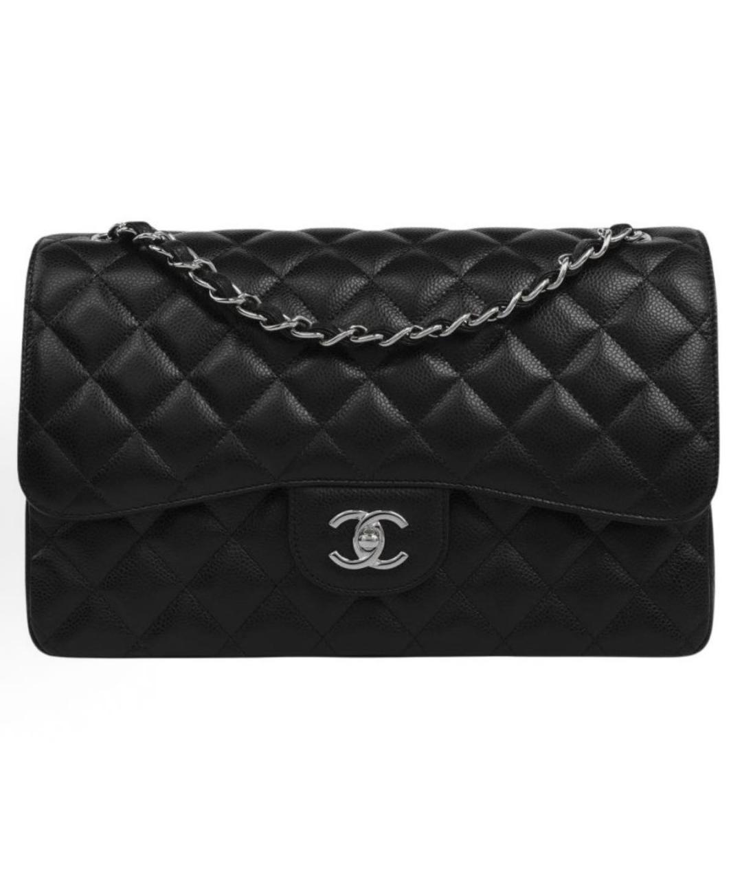 CHANEL Черная кожаная сумка через плечо, фото 6