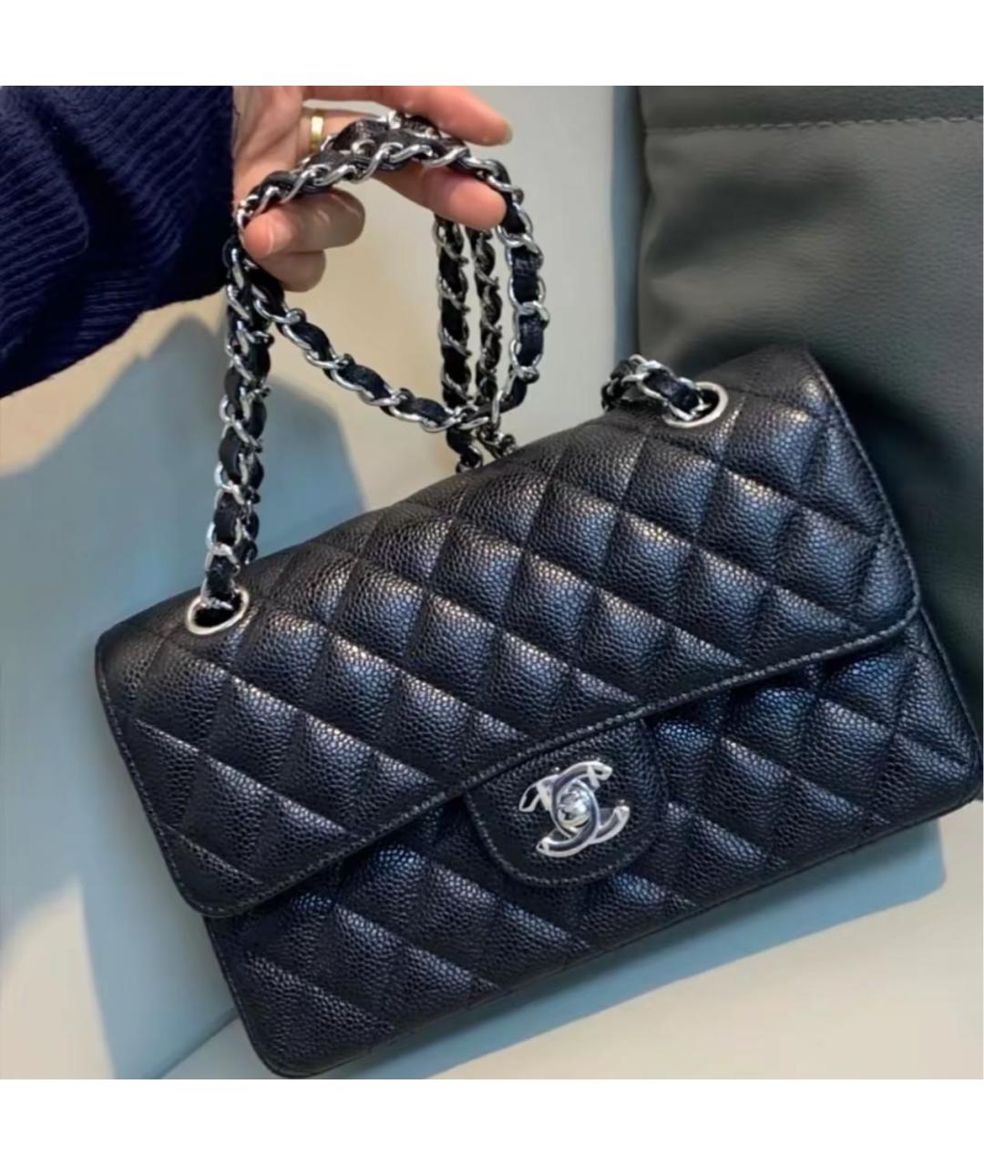 CHANEL Черная кожаная сумка через плечо, фото 5