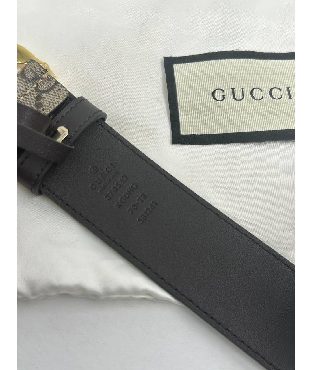 GUCCI Бежевый кожаный ремень, фото 2