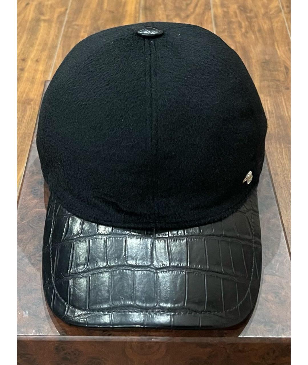 STEFANO RICCI Черная кашемировая кепка/бейсболка, фото 9