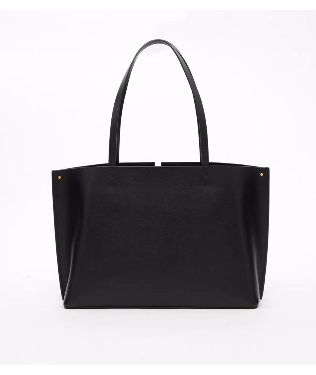 VALENTINO Черная кожаная сумка тоут, фото 3