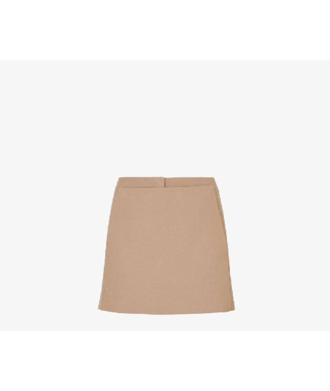 FENDI Бежевые шерстяные шорты, фото 6