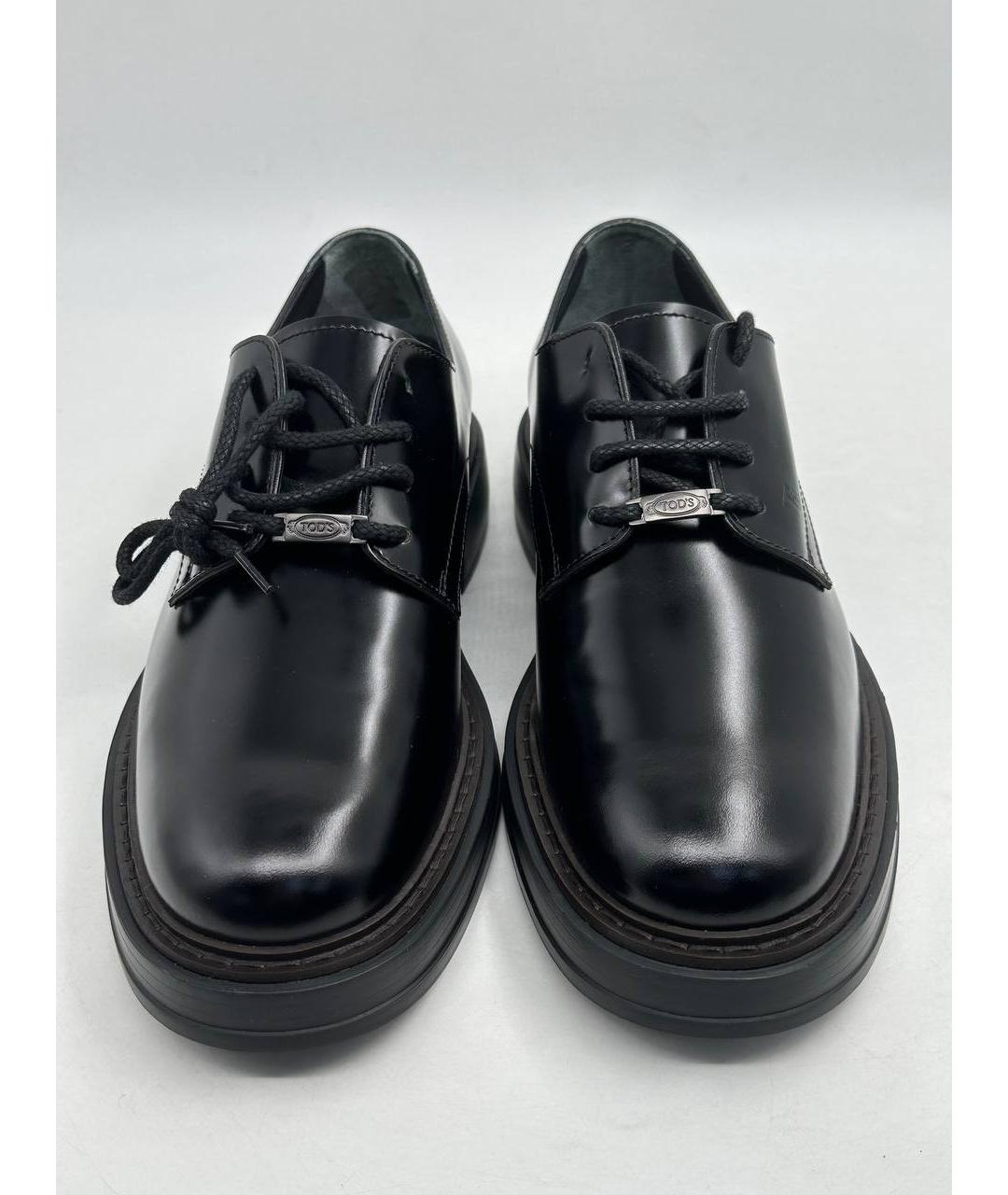 TOD'S Черные кожаные туфли, фото 8