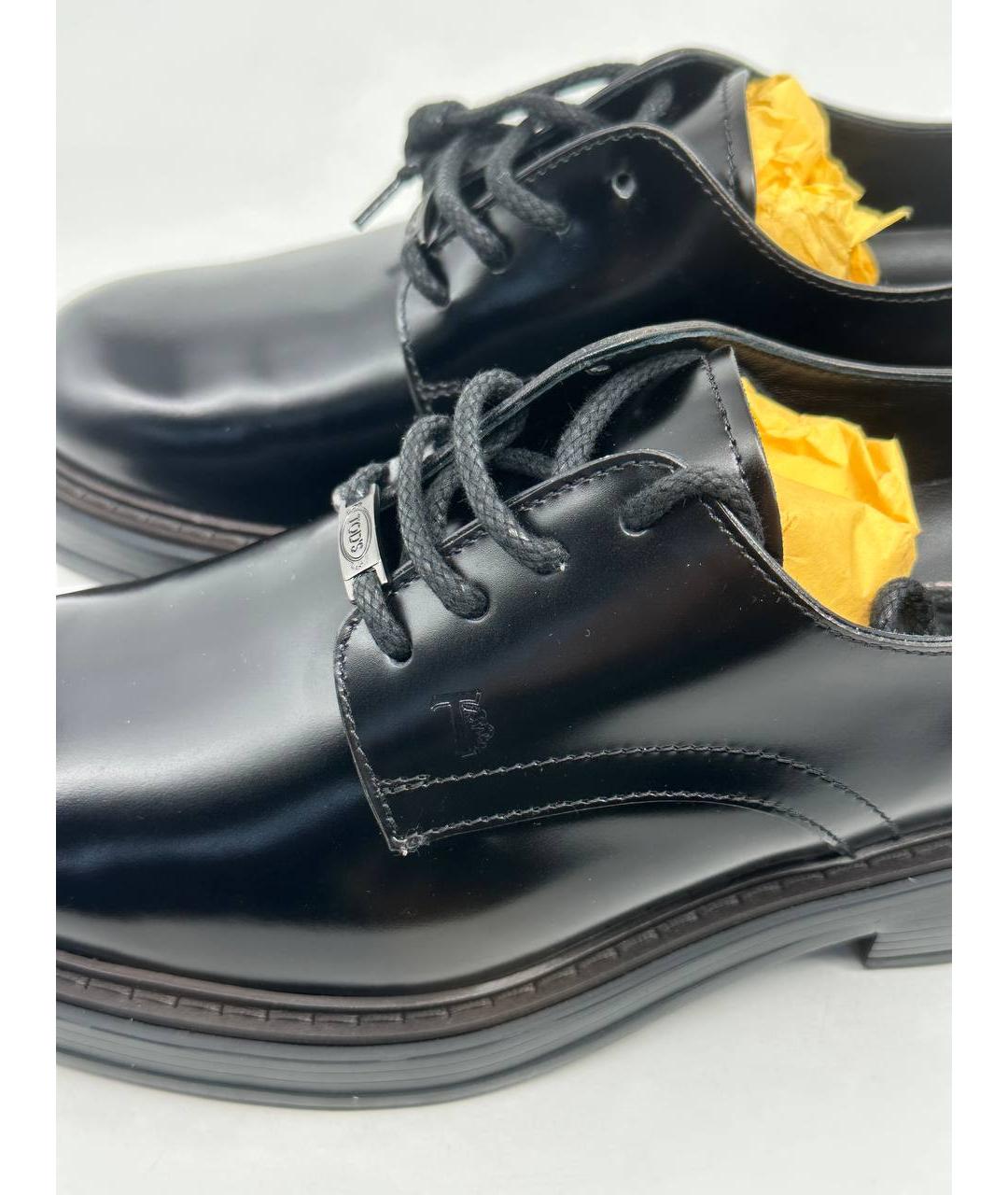 TOD'S Черные кожаные туфли, фото 2