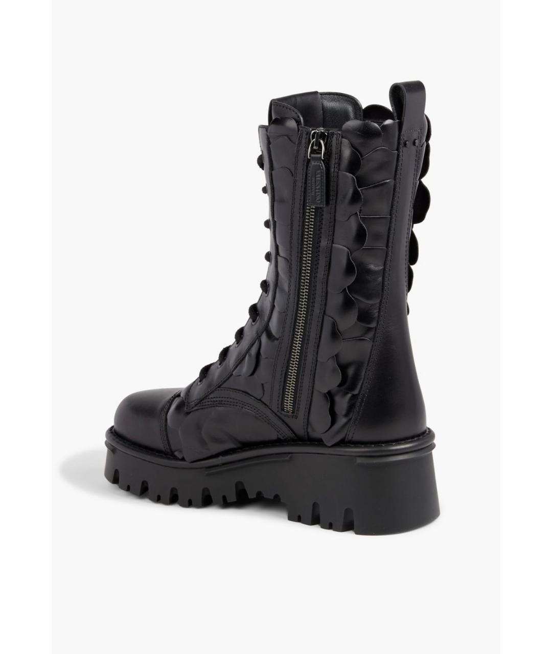 VALENTINO Черные кожаные ботинки, фото 3