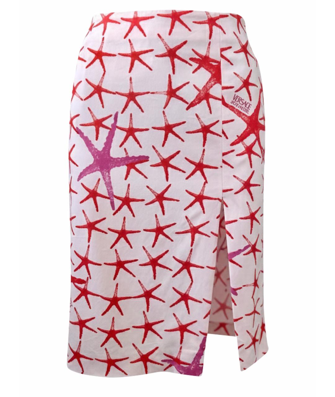 VERSACE JEANS COUTURE Розовая ацетатная юбка миди, фото 1