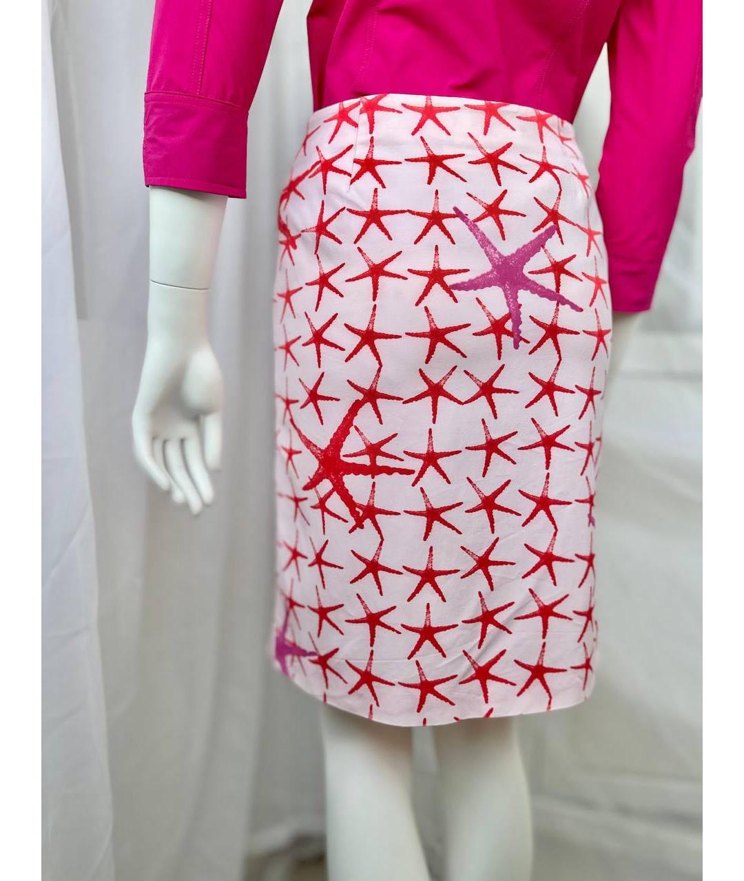 VERSACE JEANS COUTURE Розовая ацетатная юбка миди, фото 2