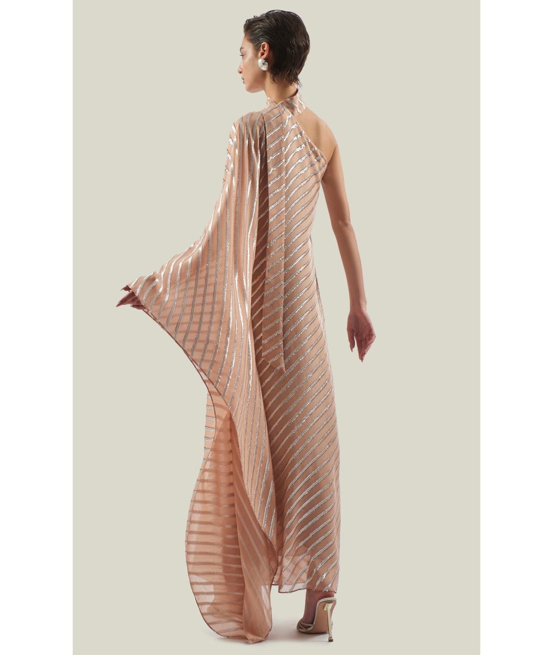 TALLER MARMO Розовое шелковое коктейльное платье, фото 6