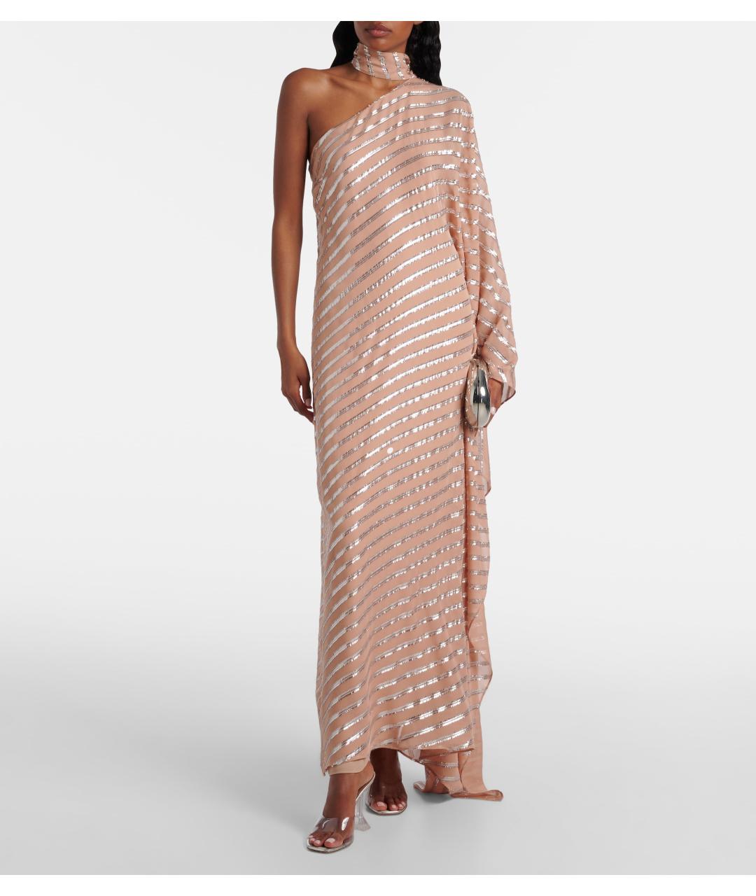 TALLER MARMO Розовое шелковое коктейльное платье, фото 2