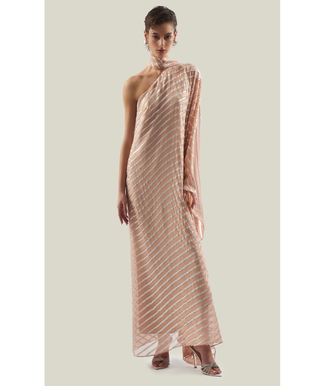 TALLER MARMO Розовое шелковое коктейльное платье, фото 5