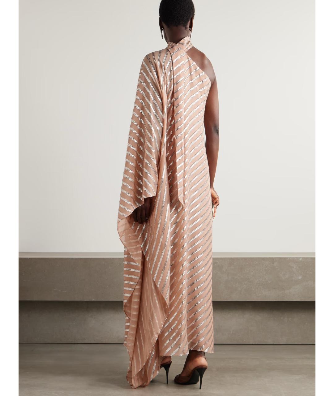 TALLER MARMO Розовое шелковое коктейльное платье, фото 9