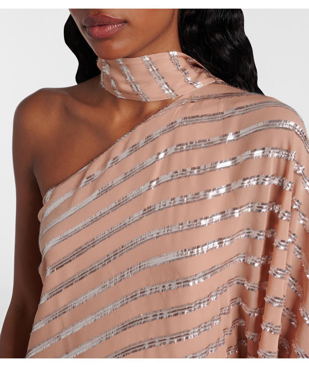 TALLER MARMO Розовое шелковое коктейльное платье, фото 4