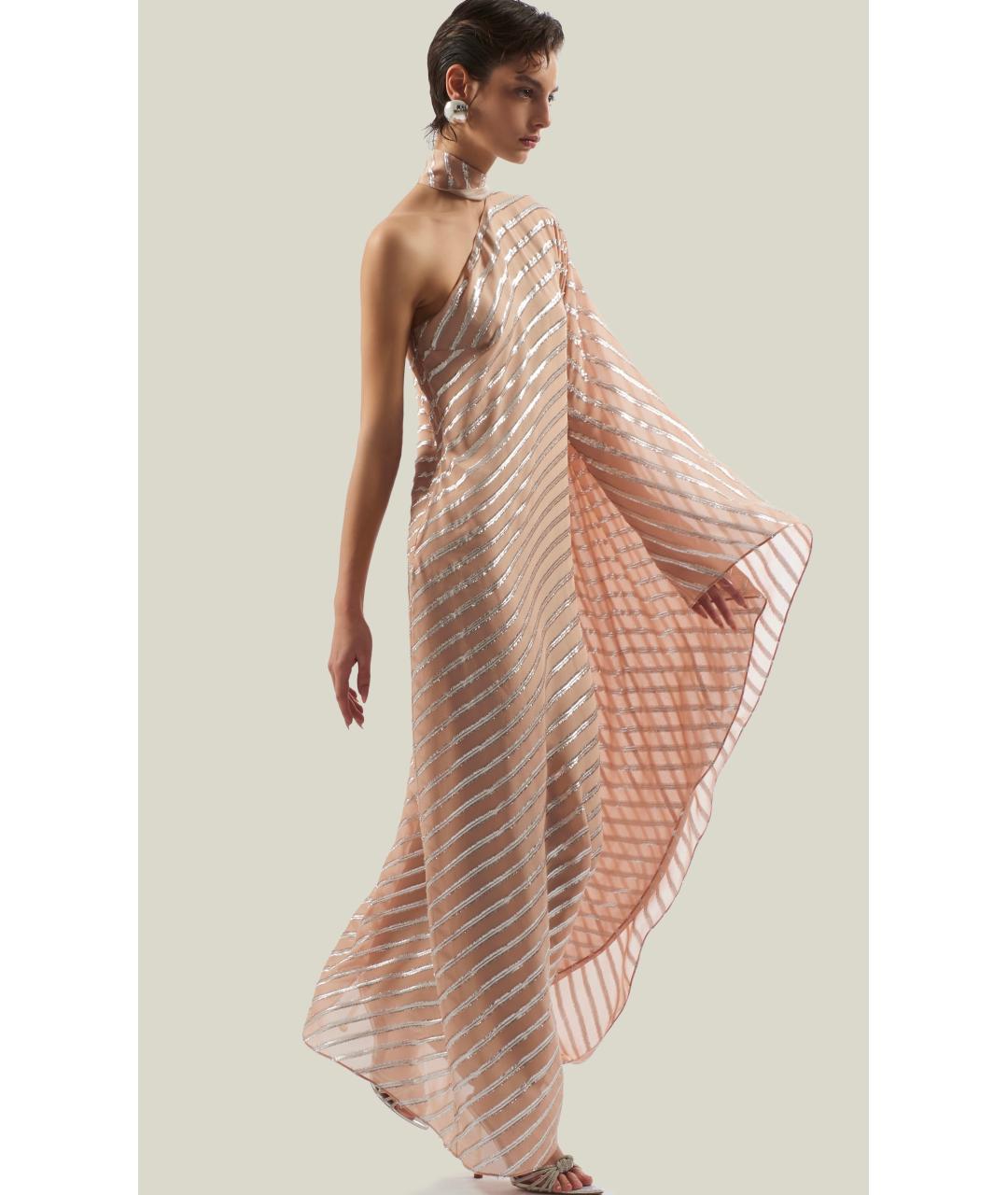 TALLER MARMO Розовое шелковое коктейльное платье, фото 7