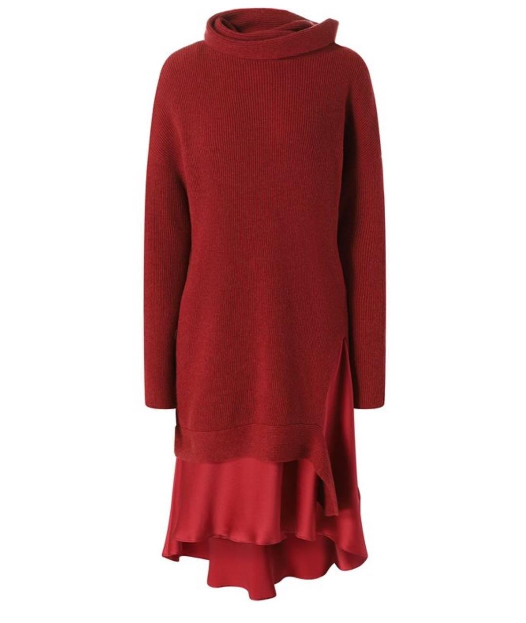 BRUNELLO CUCINELLI Бордовый кашемировый костюм с юбками, фото 1