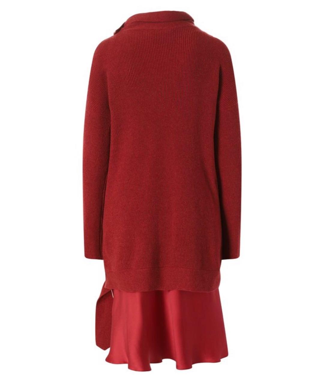 BRUNELLO CUCINELLI Бордовый кашемировый костюм с юбками, фото 2