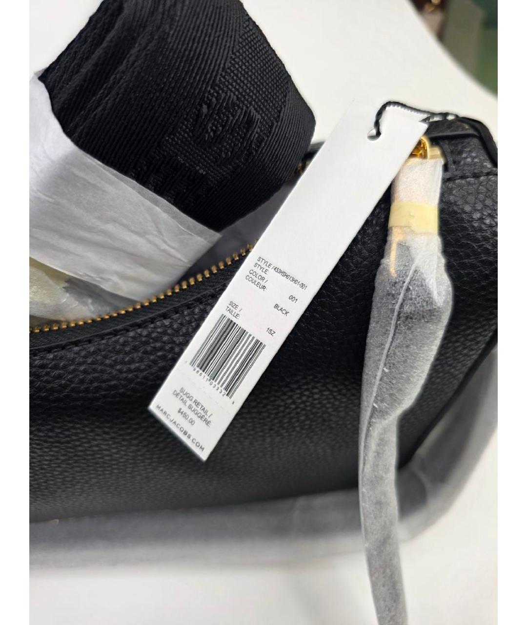 MARC JACOBS Черная кожаная сумка с короткими ручками, фото 8