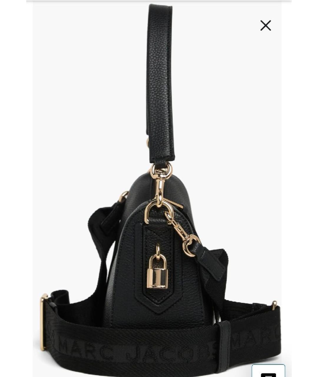 MARC JACOBS Черная кожаная сумка с короткими ручками, фото 2