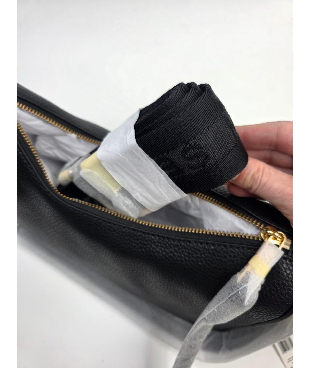 MARC JACOBS Черная кожаная сумка с короткими ручками, фото 7