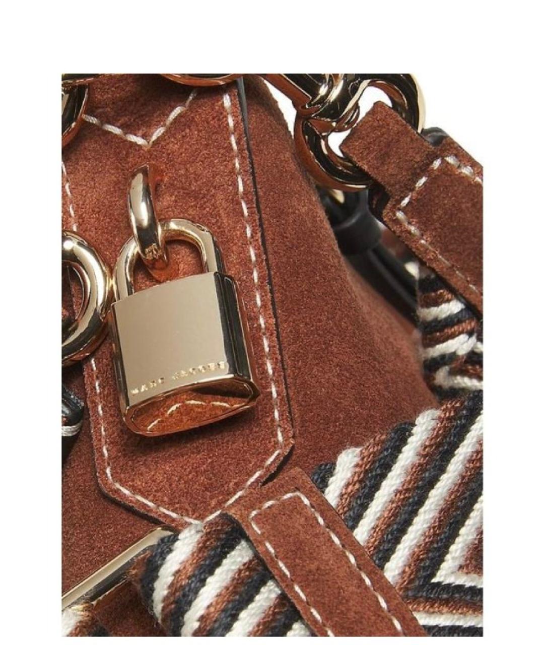 MARC JACOBS Коричневая замшевая сумка с короткими ручками, фото 4