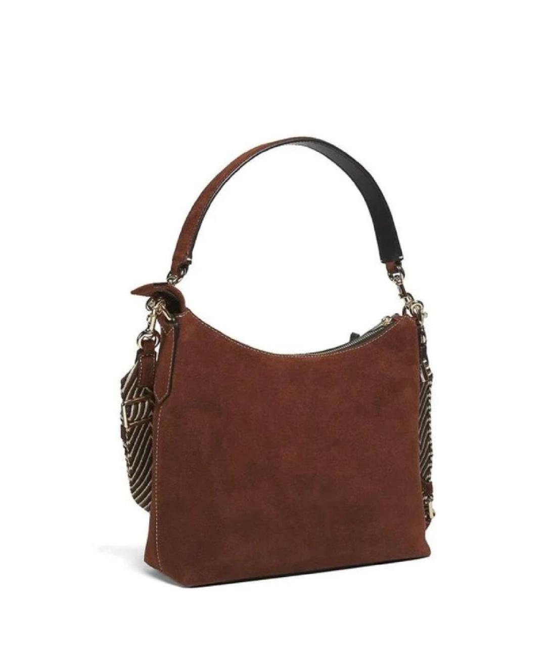 MARC JACOBS Коричневая замшевая сумка с короткими ручками, фото 3