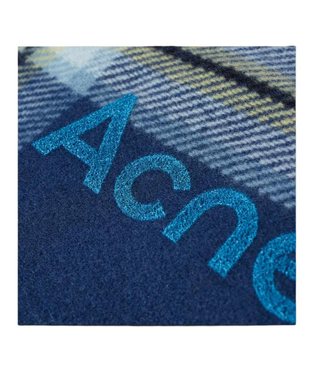 ACNE STUDIOS Синий шарф, фото 4