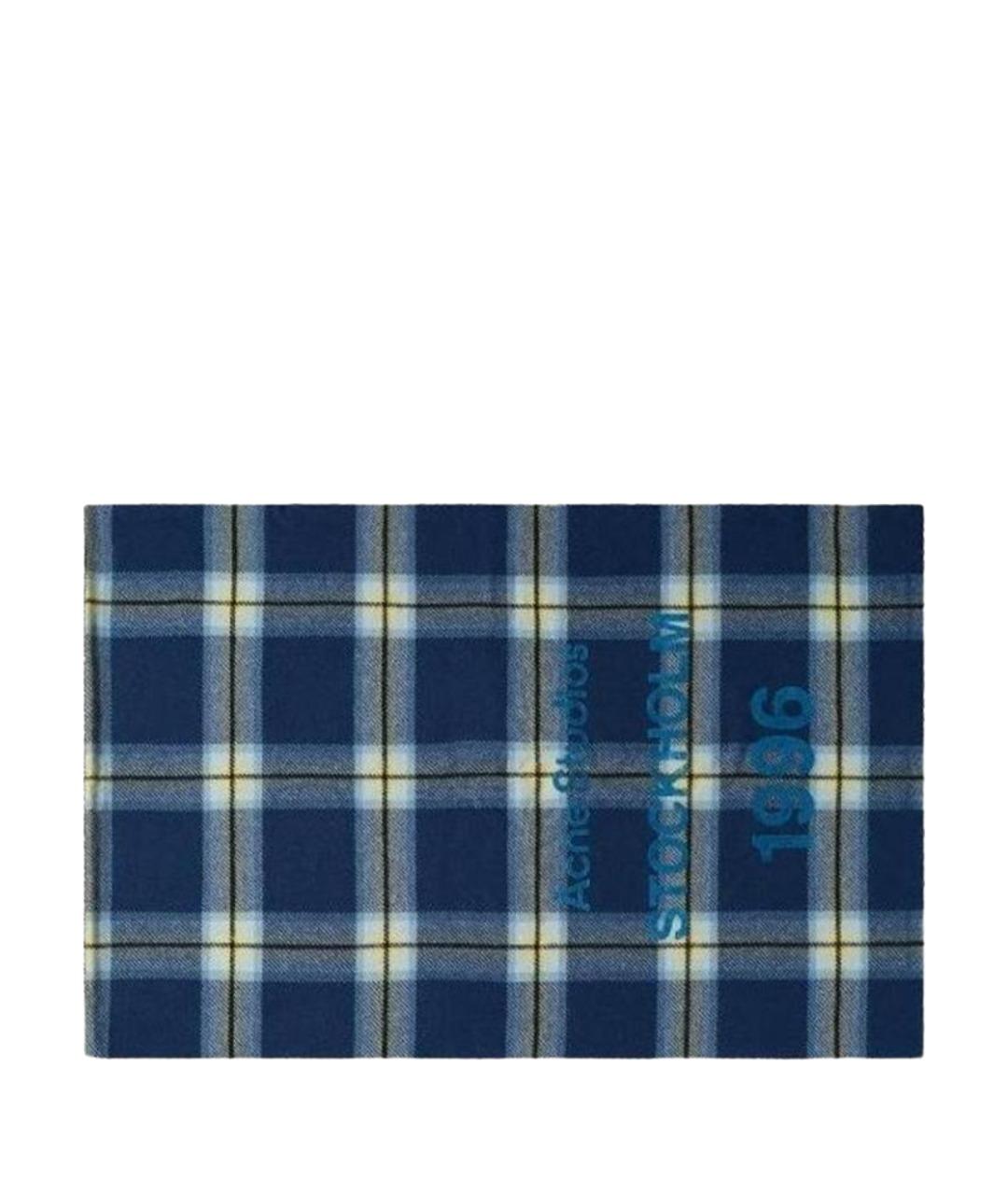 ACNE STUDIOS Синий шарф, фото 1