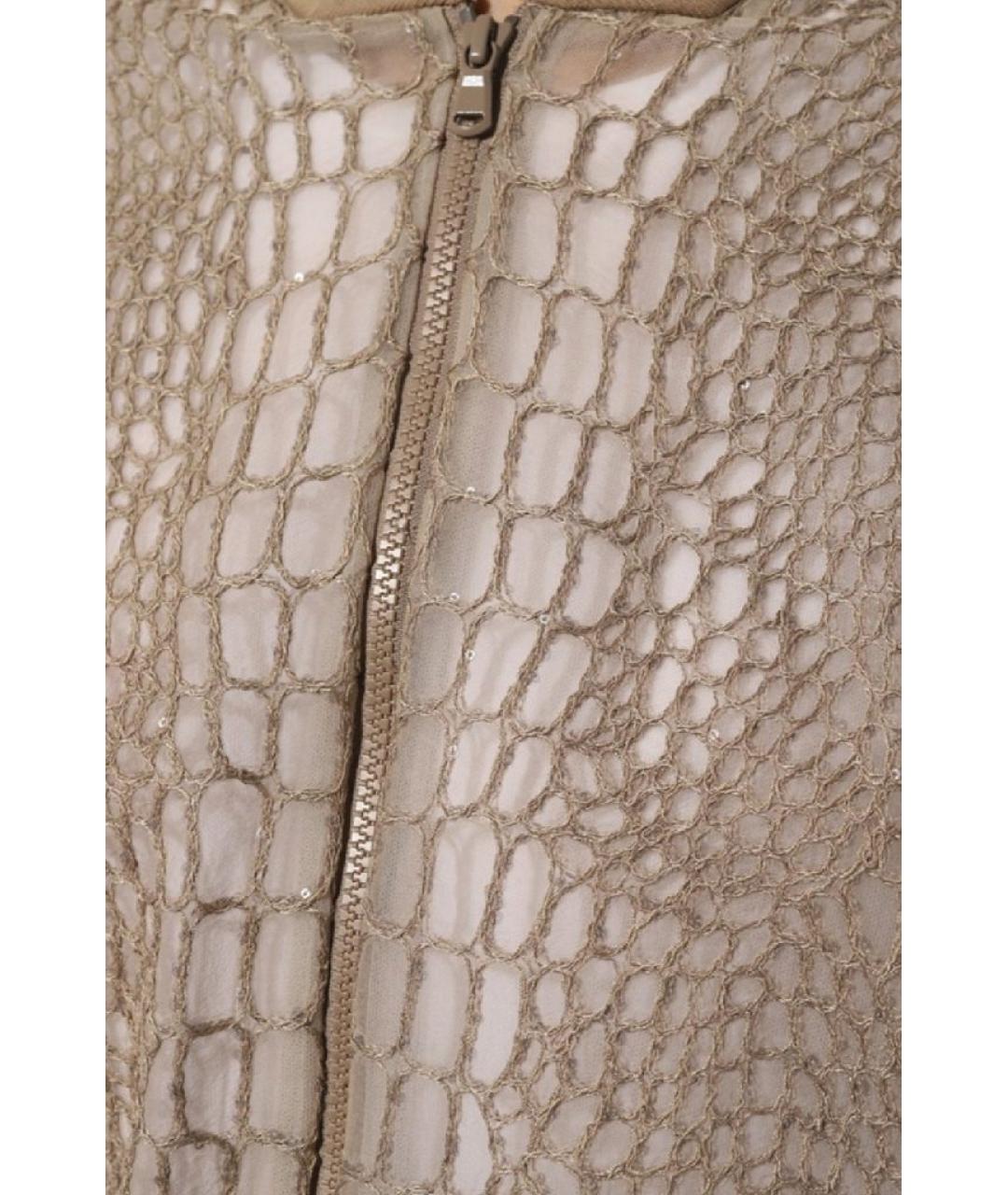 BRUNELLO CUCINELLI Бежевая шелковая блузы, фото 4