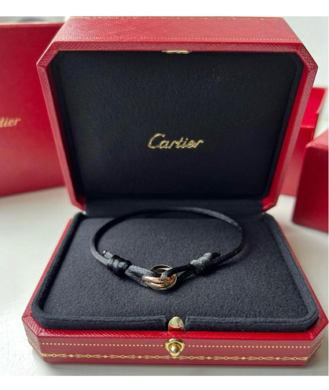 CARTIER Черный браслет из белого золота, фото 2