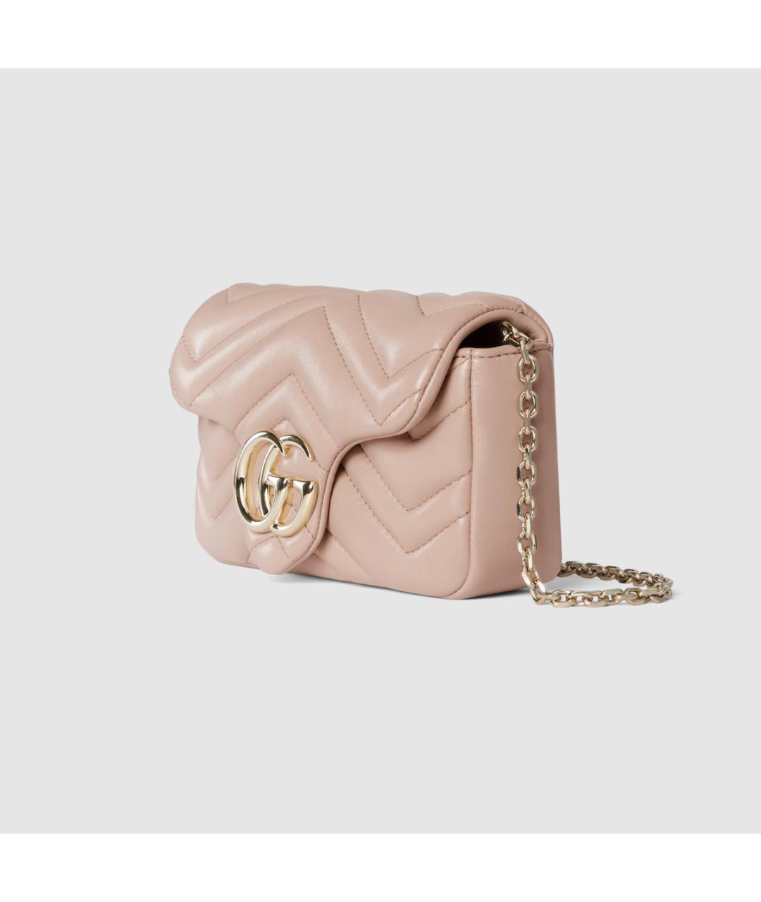 GUCCI Розовая кожаная сумка через плечо, фото 2