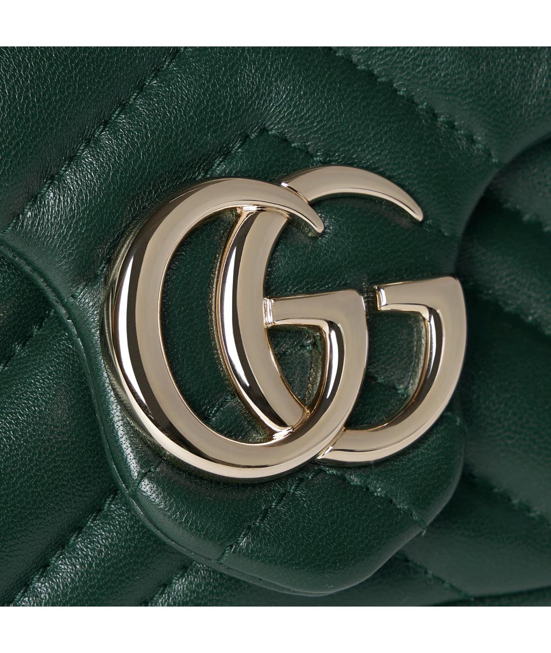 GUCCI Зеленая кожаная сумка через плечо, фото 4