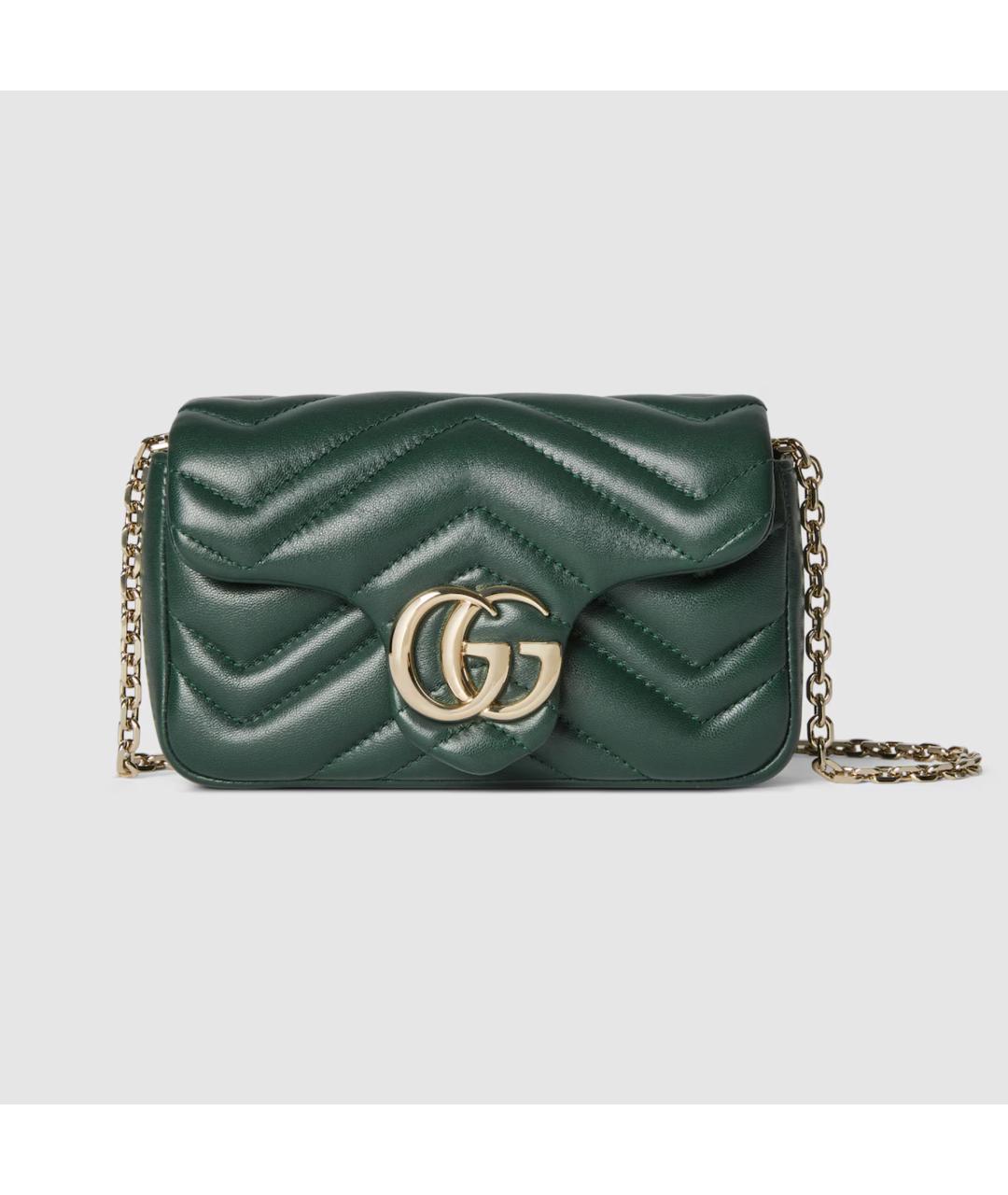 GUCCI Зеленая кожаная сумка через плечо, фото 7